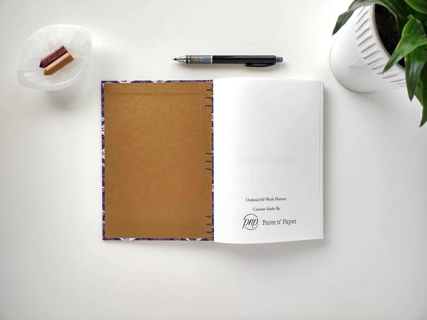 Purple Tiles Undated Weekly Planner