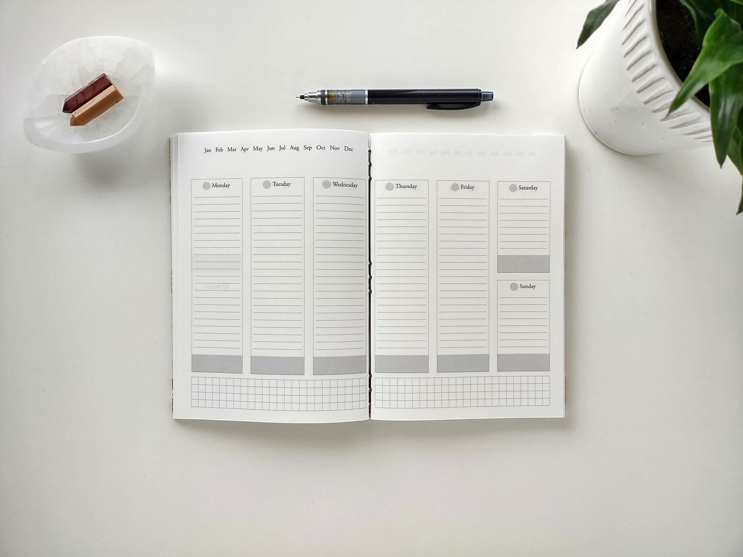 Bunny Love Undated Weekly Planner