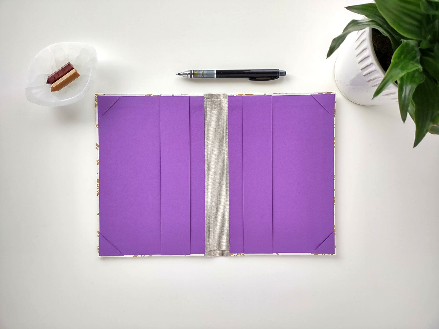 White Crane Reusable Journal with Insert