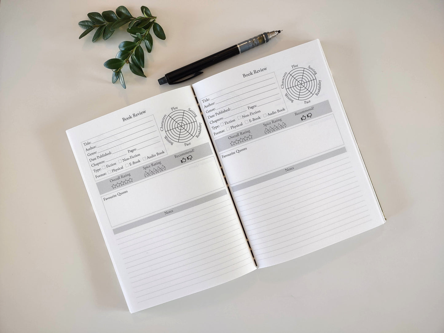 Elegant Grassland Reading Tracker