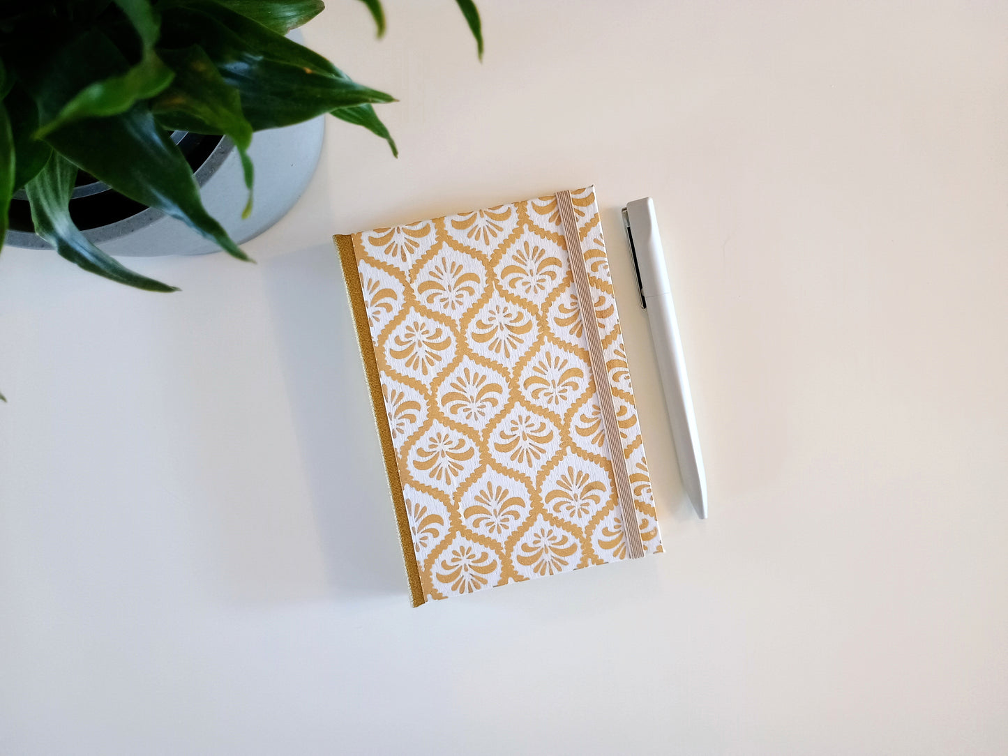 Gold Filigree Reusable Journal with Insert