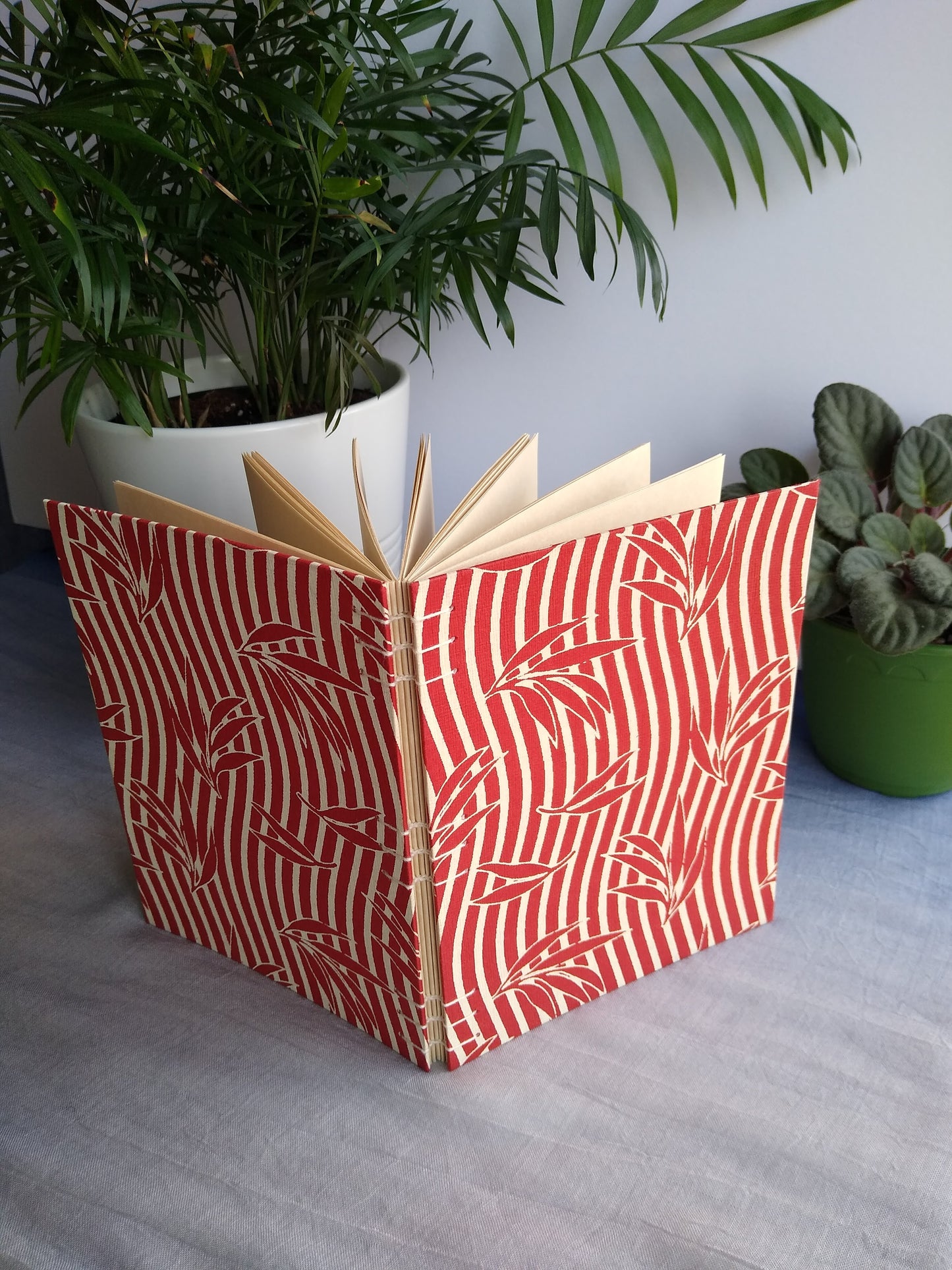 Red and Cream Leaf Journal