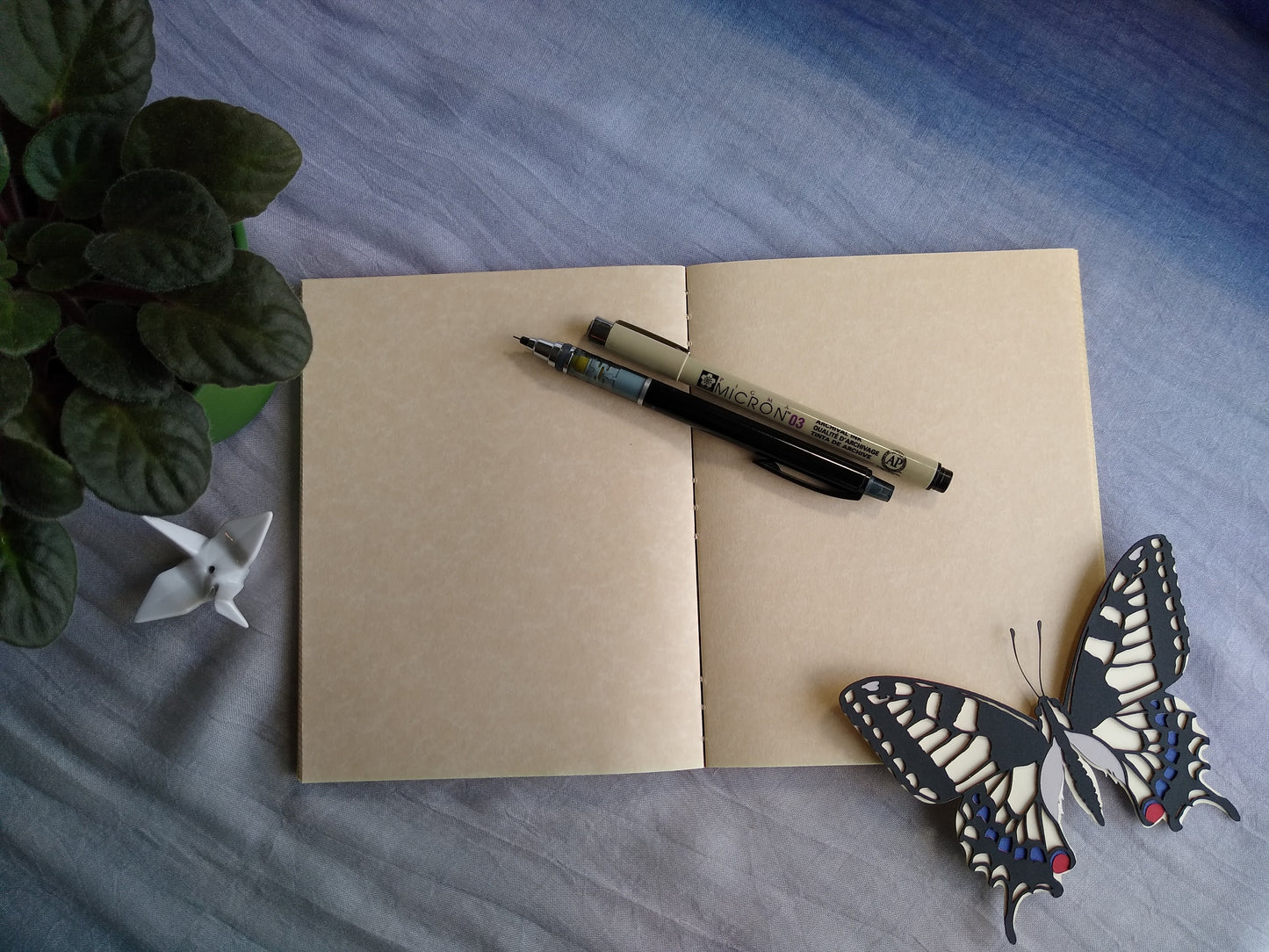 Red and Cream Leaf Journal