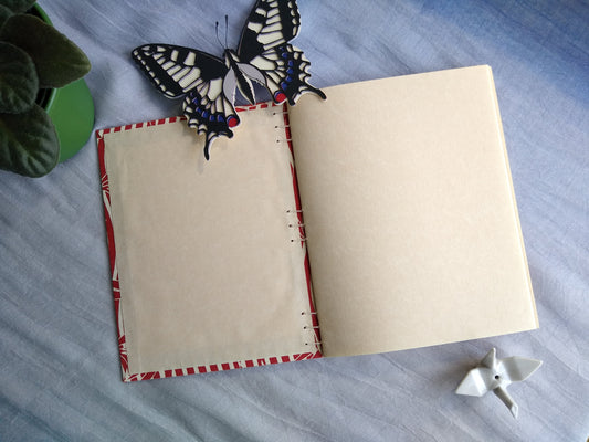 Red and Cream Leaf Journal
