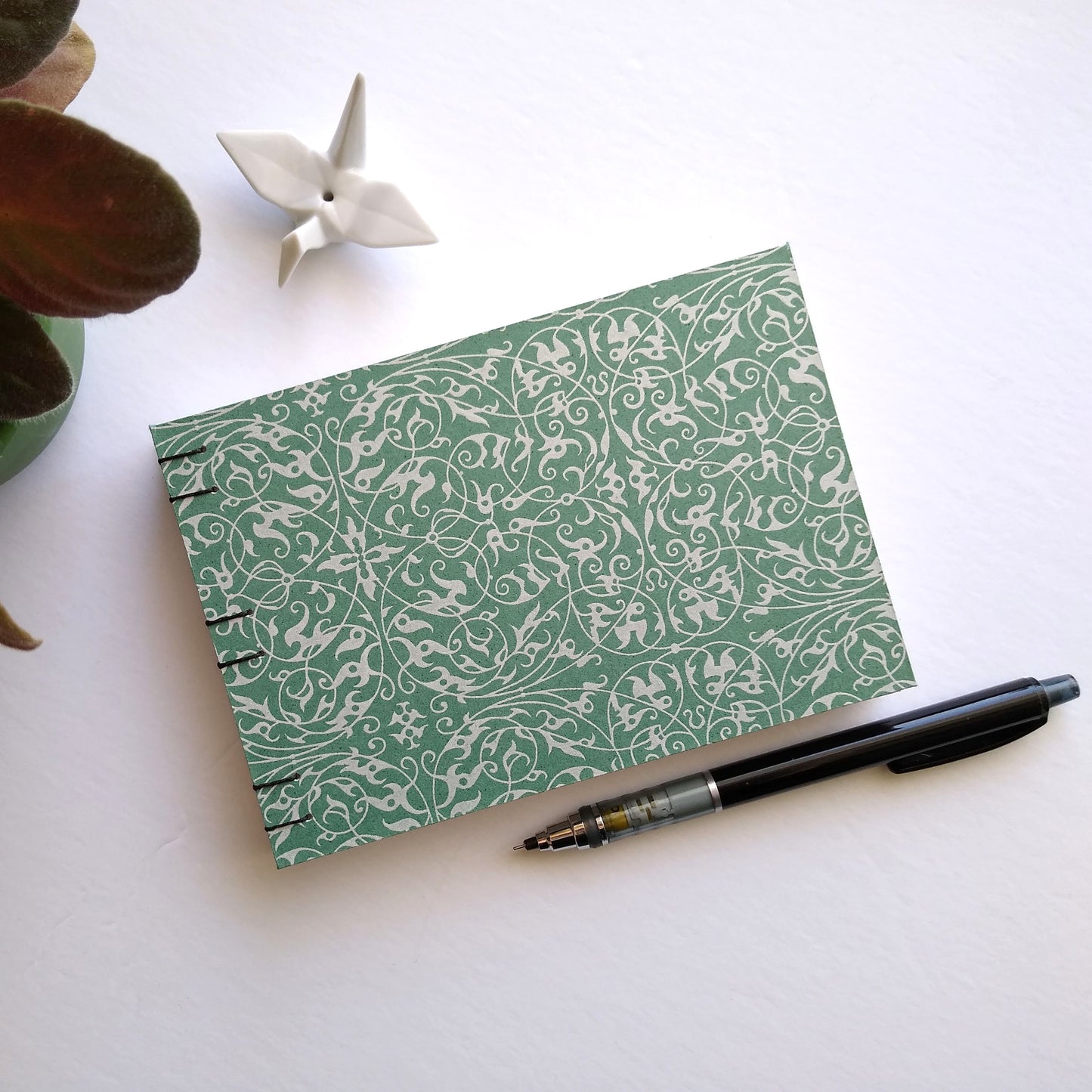 Teal Scrollwork Pocket Journal