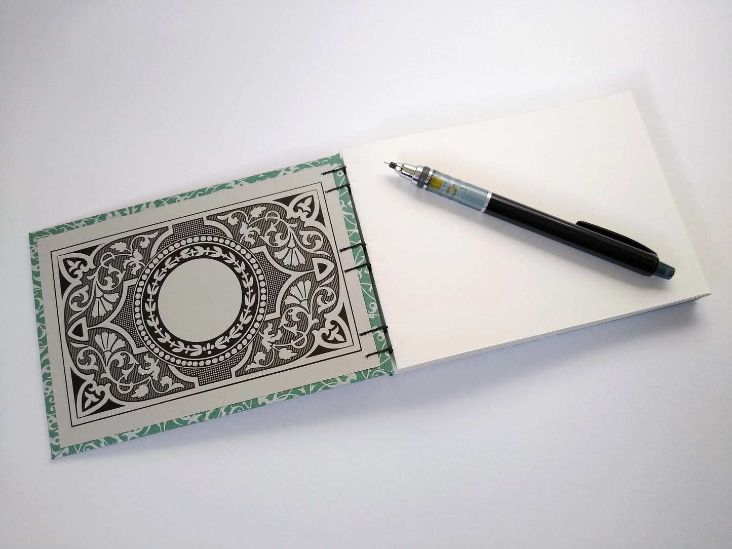 Teal Scrollwork Pocket Journal