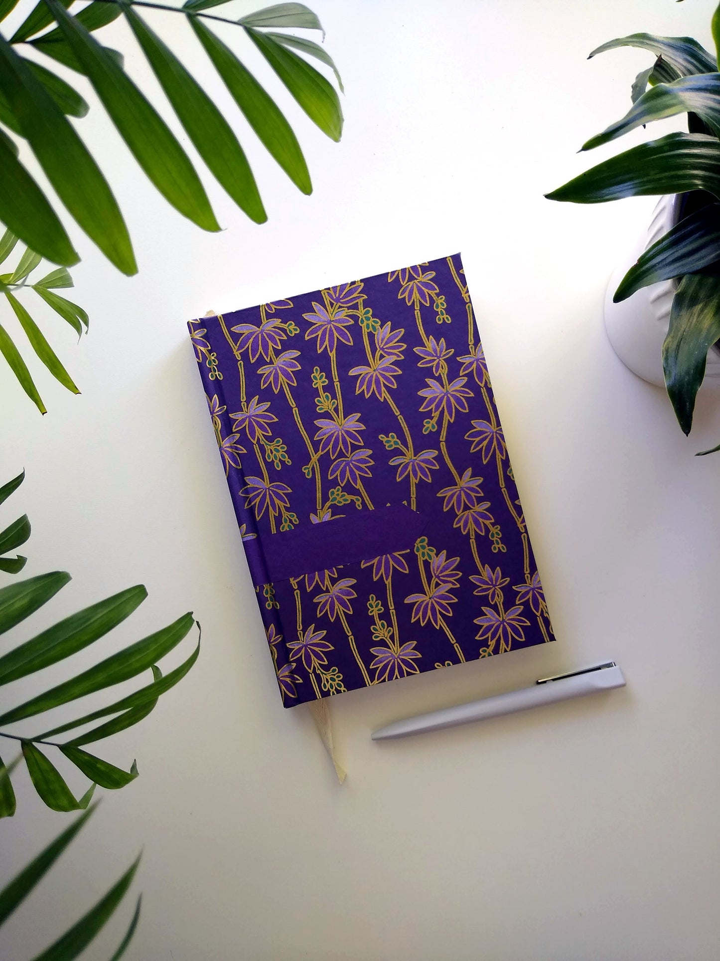 Purple Bamboo Hard Spine Journal