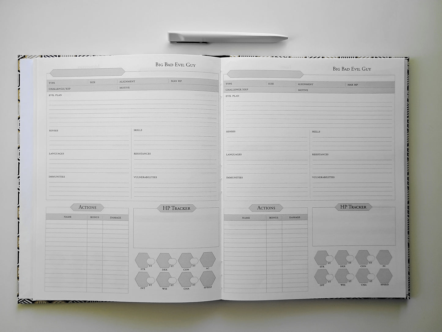 Custom Dungeon Master Campaign Journal - Choice of Binding