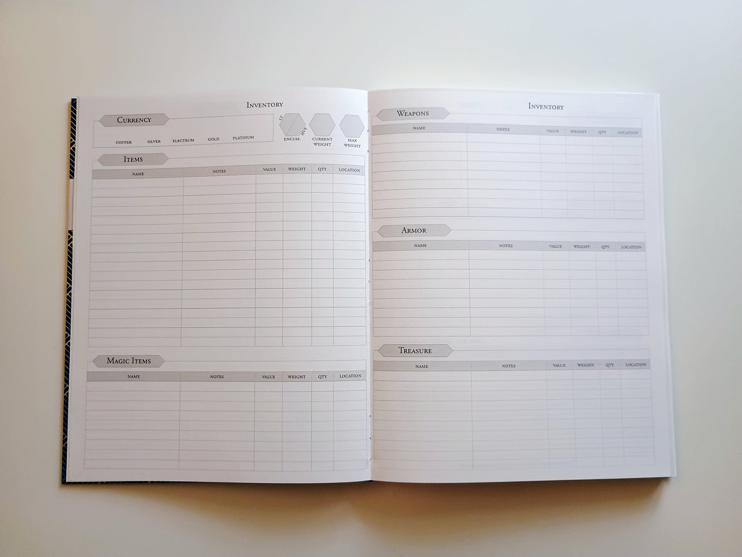 Custom Player Journal - Choice of Binding