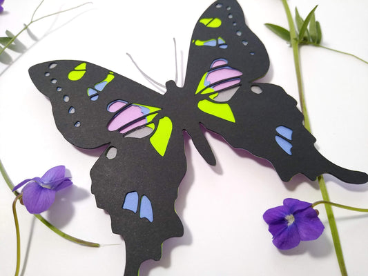 Purple Spotted Swallowtail Butterfly Magnet