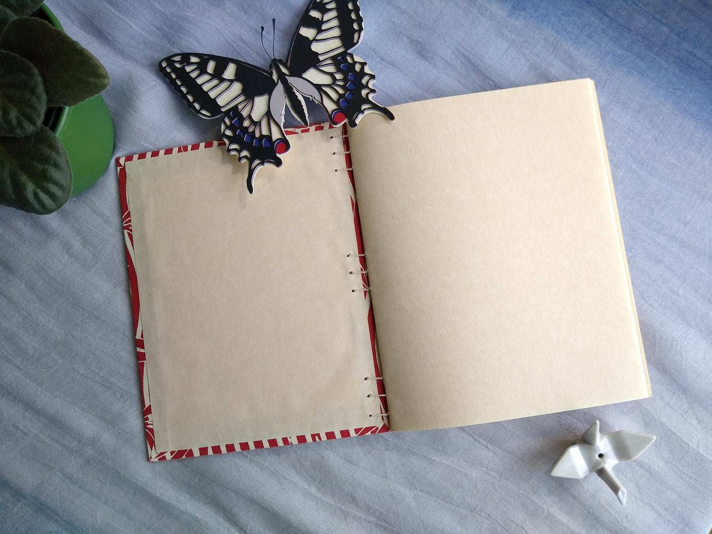 Red and Cream Leaf Journal