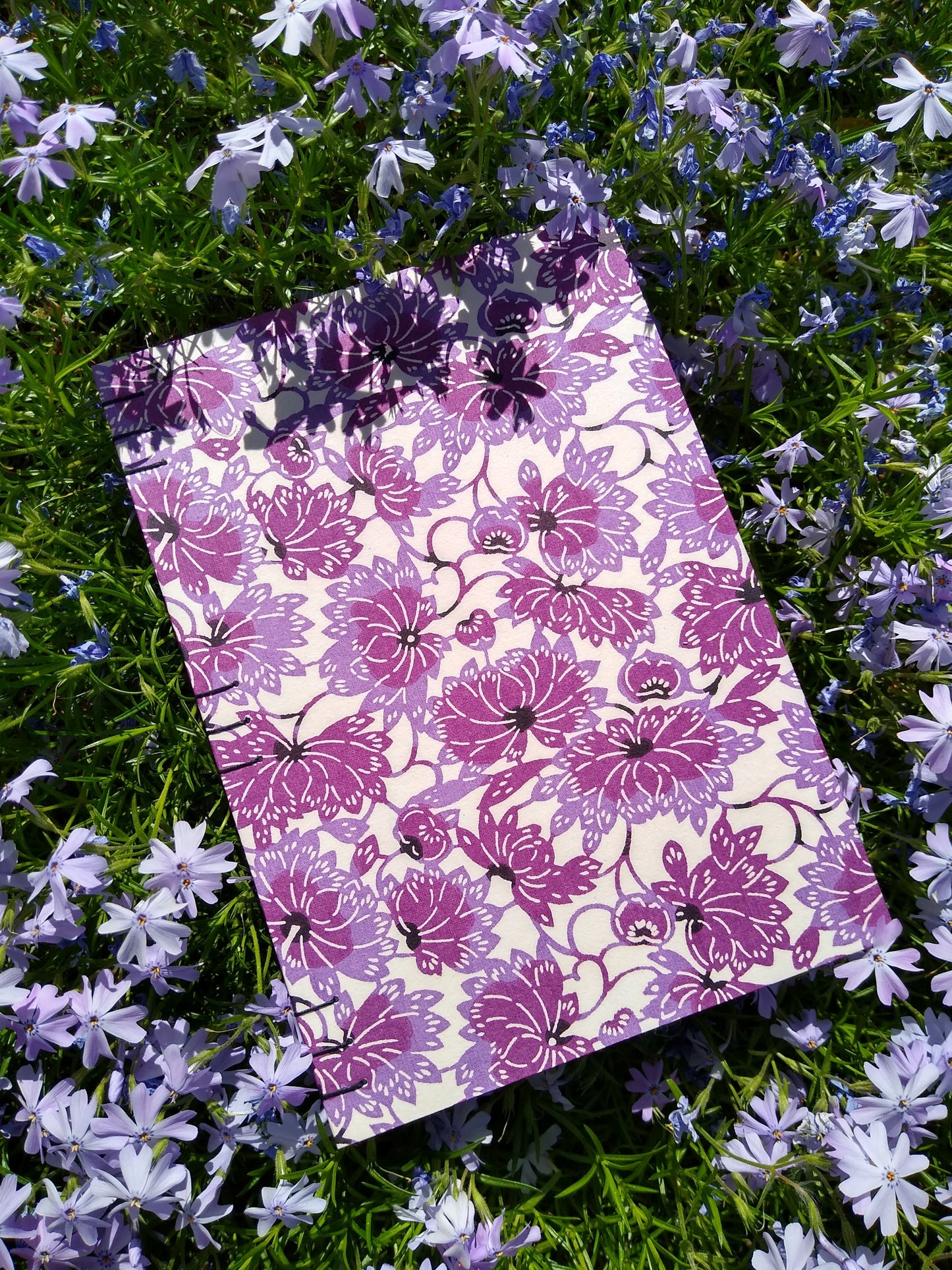 Purple Flower Blossom Notebook - Choice of Paper