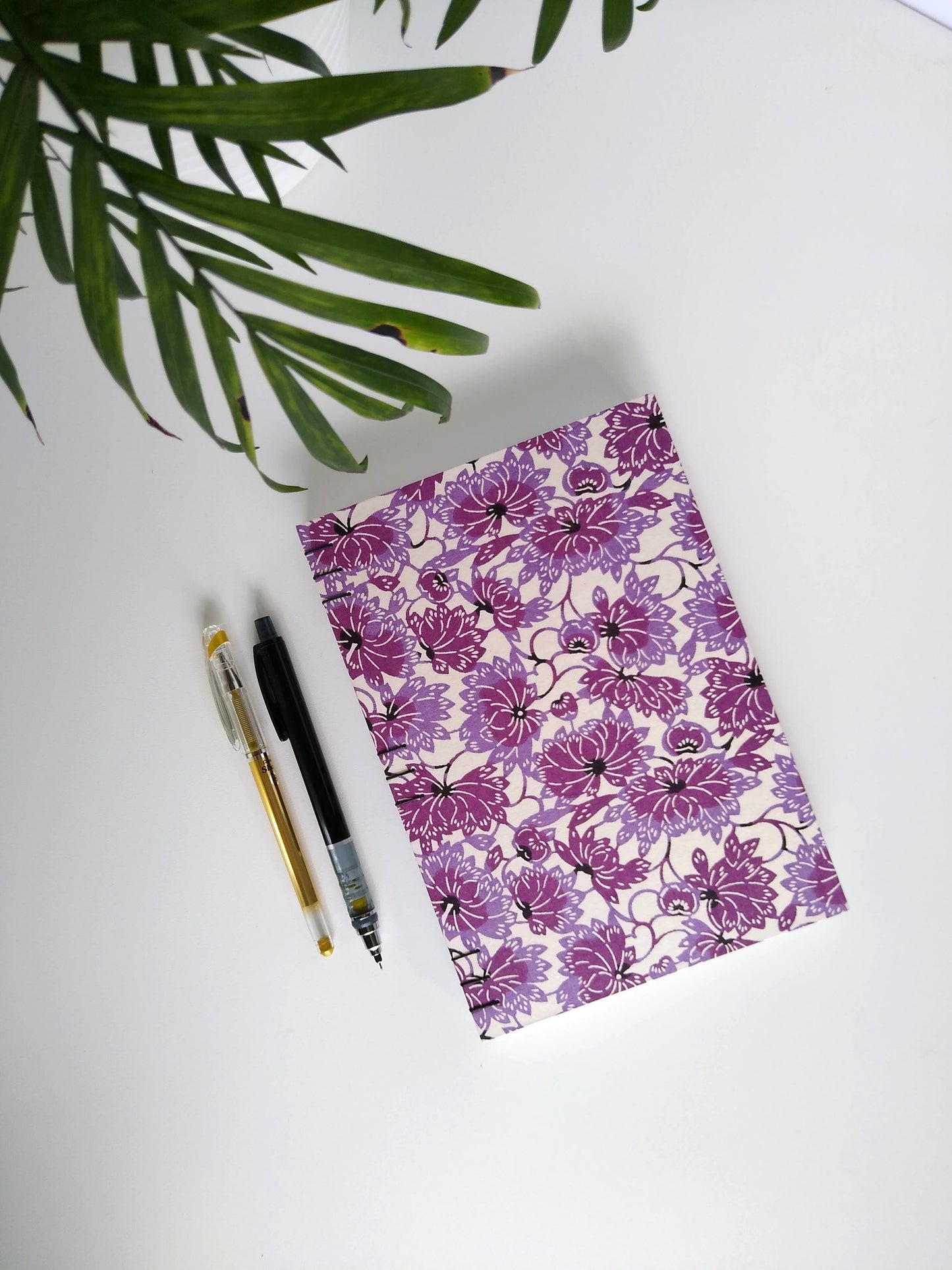 Purple Flower Blossom Notebook - Choice of Paper