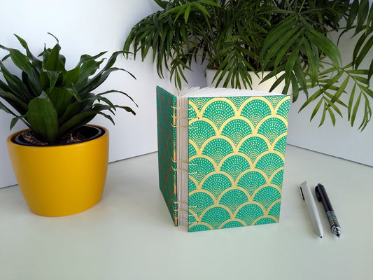 Teal Scallop Pocket Journal