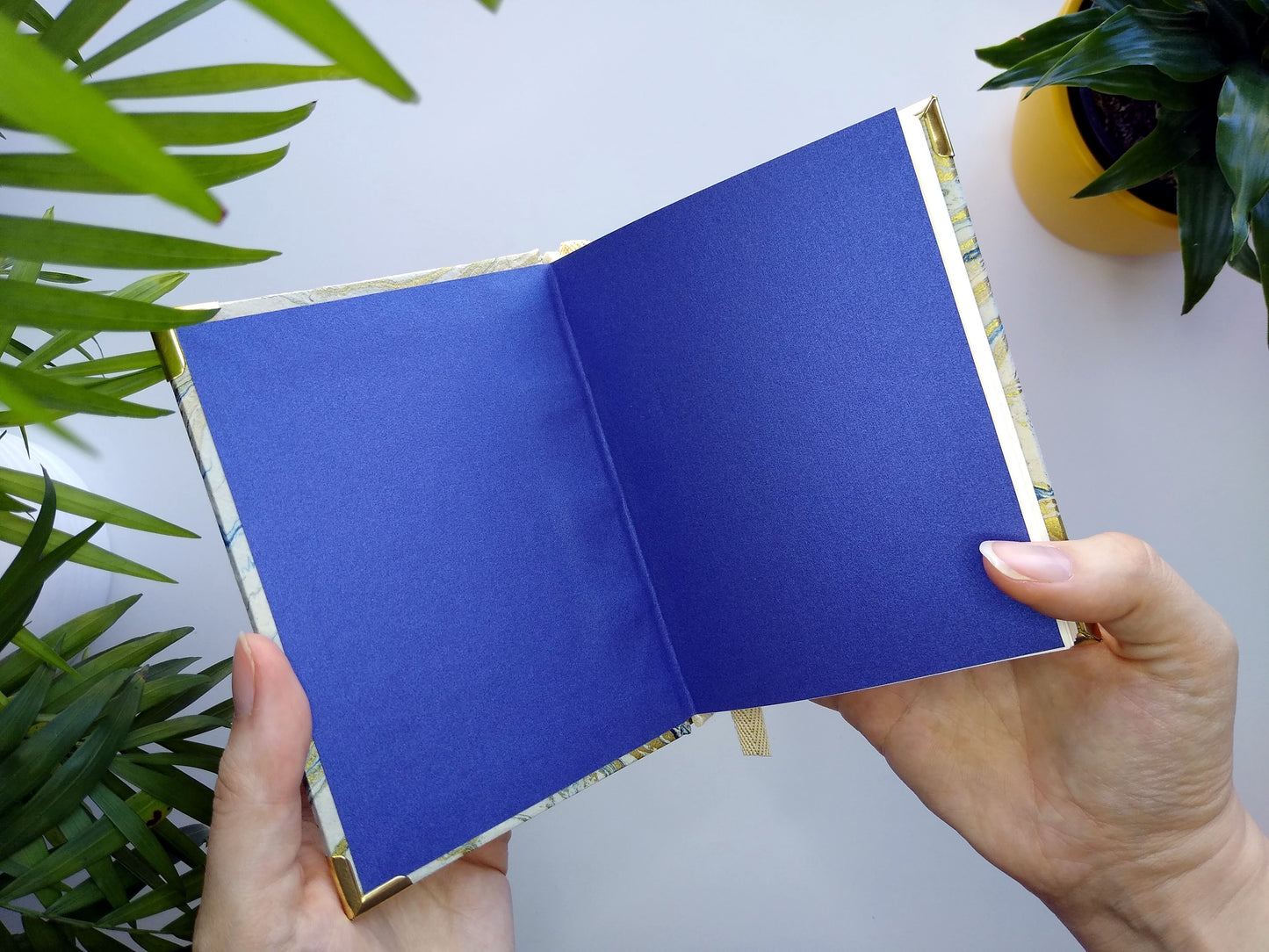 Golden Blue Marble Hard Spine Journal