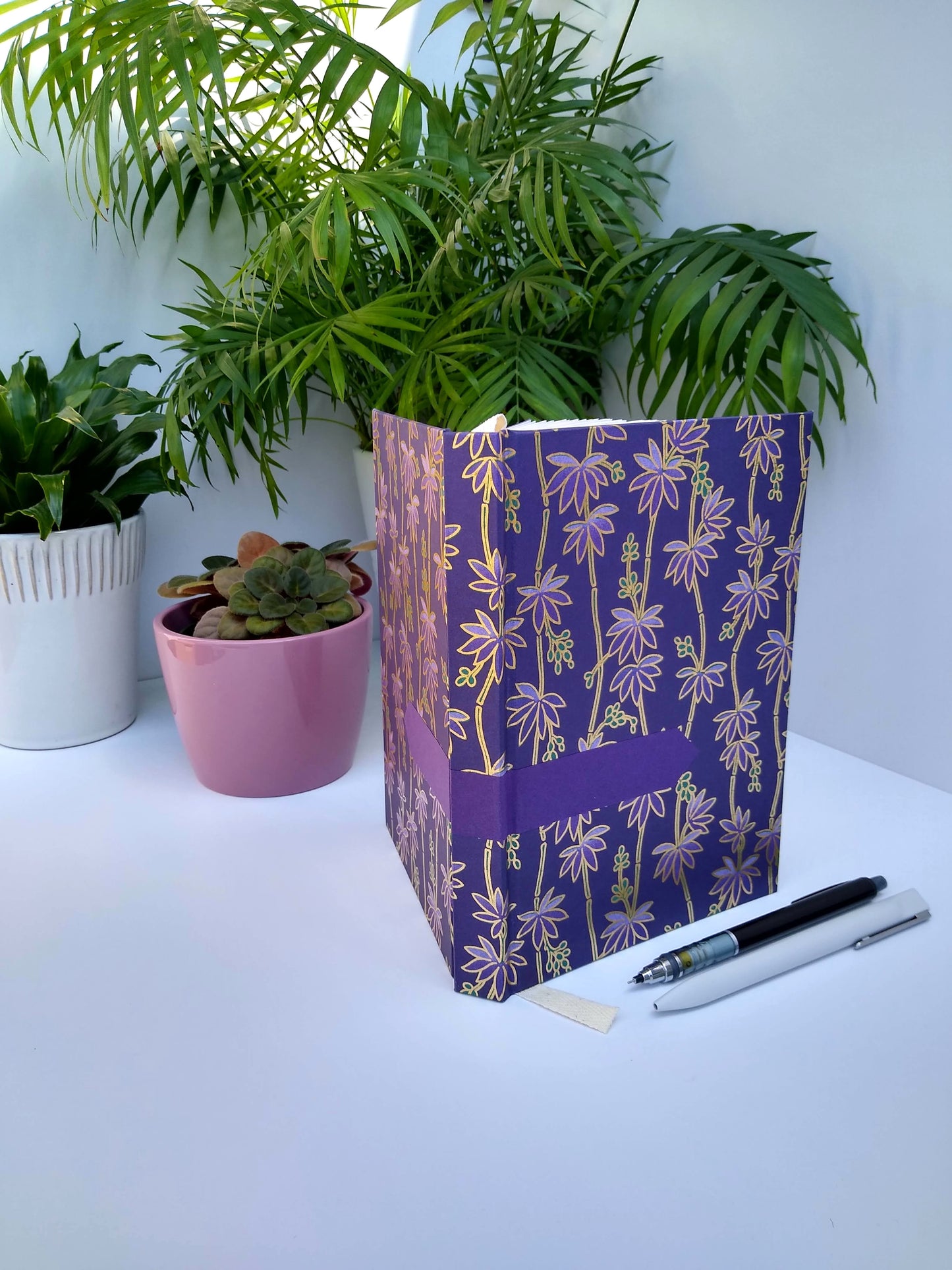 Purple Bamboo Hard Spine Journal