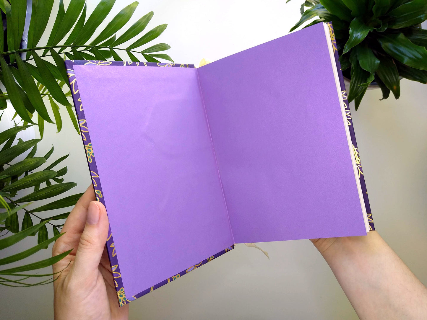 Purple Bamboo Hard Spine Journal