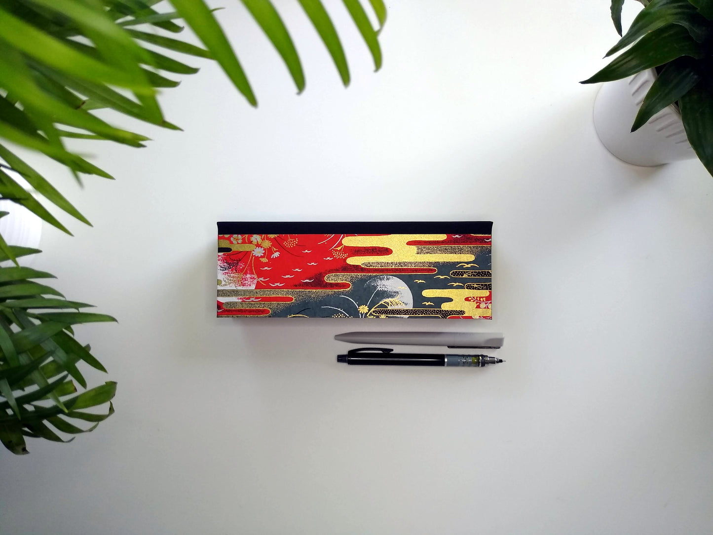 Golden Twilight Moon Pencil Box