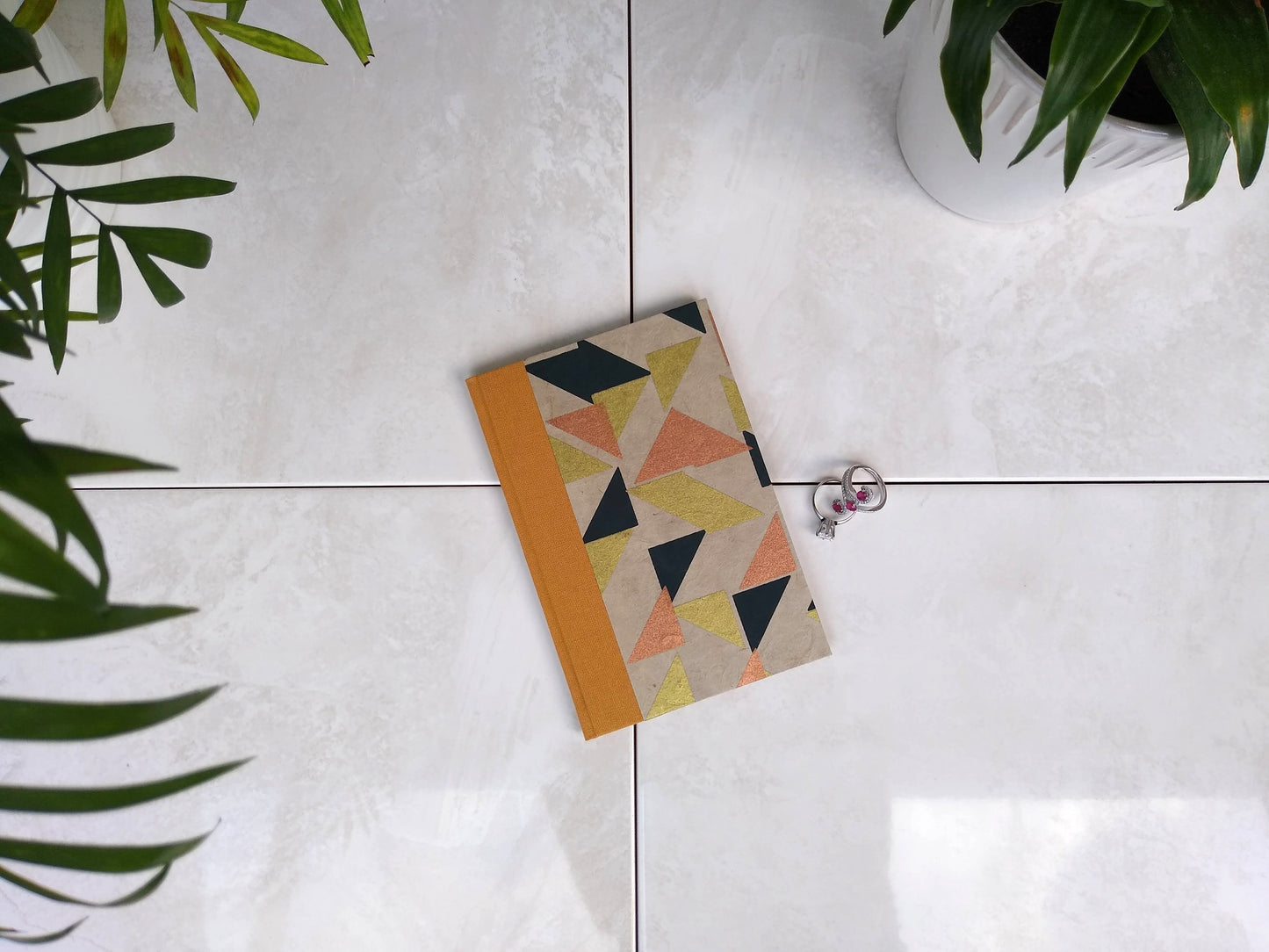 Metallic Triangles Single Section Notebook