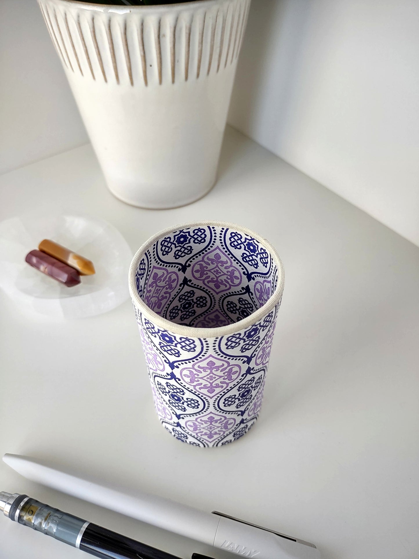 Purple Knotwork Pencil Cup
