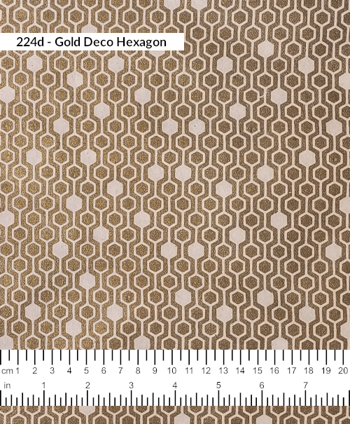 224d - Gold Deco Hexagon
